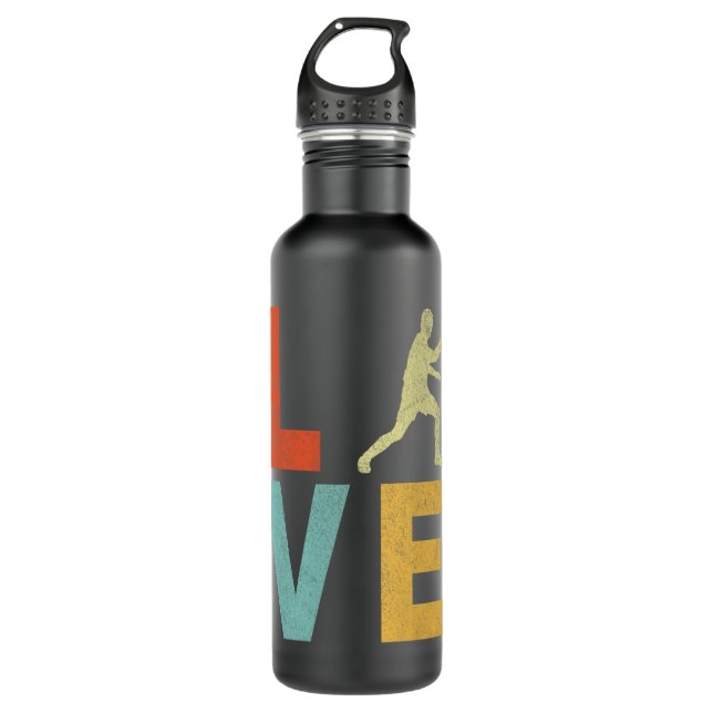 Love Table Tennis Player Ping Pong Paddle Retro Vi 710 Ml Water Bottle (Front)