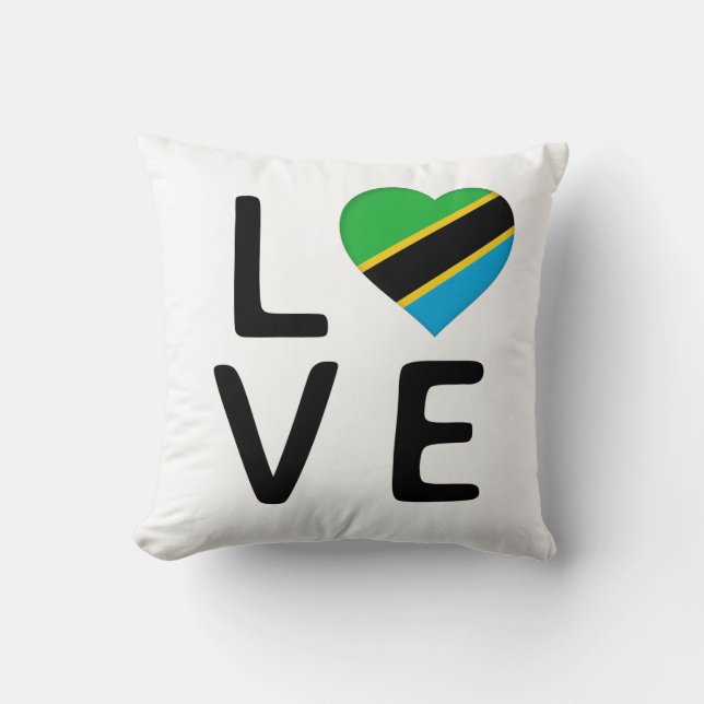 Love - Tanzania Flag Cushion (Front)
