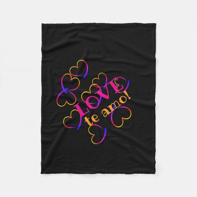Love te amo! fleece blanket (Front)
