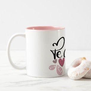 Love te amo Valentine day vibes Two-Tone Coffee Mug