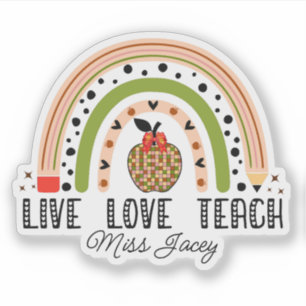 Love Teach Inspire Rainbow Teacher Appreciation