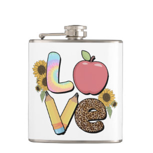 Love Teacher and Student Hip Flask