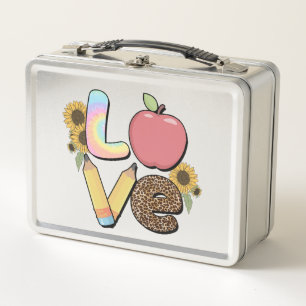 Love Teacher and Student Metal Lunch Box