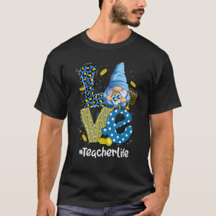 Love Teacher Life Leopard Gnome Happy Chanukah Han T-Shirt