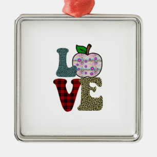 Love Teacher Metal Tree Decoration