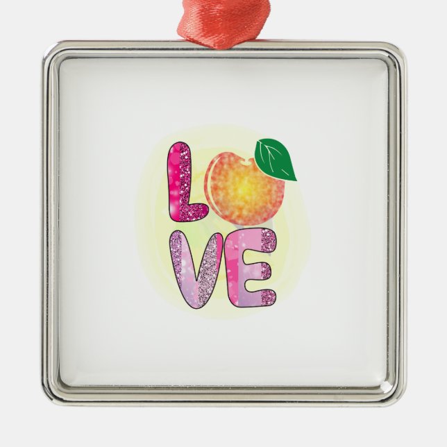 Love Teacher Metal Tree Decoration (Front)