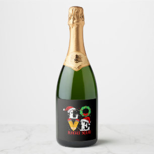 Love Teacher Squad , Funny Teachers Christmas Sparkling Wine Label