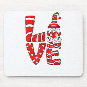 Love Teacher Squad Gnome Hearts Valentines Gnome T Mouse Mat