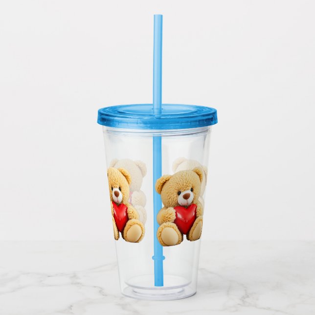 Love Teddy Acrylic Tumbler (Front)