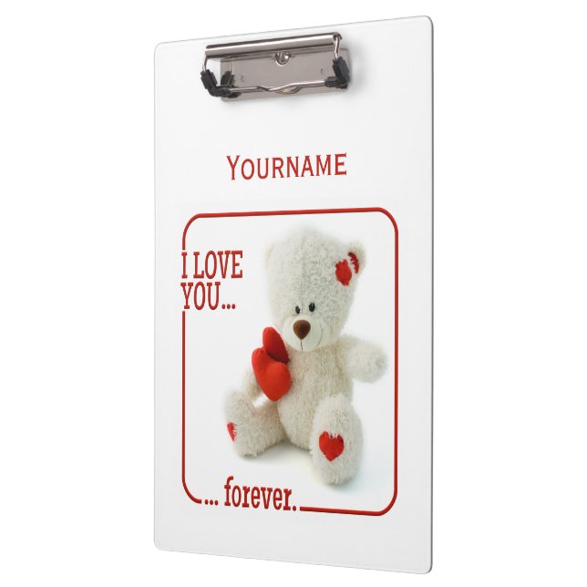 Love Teddy Valentine custom clipboard (Left)