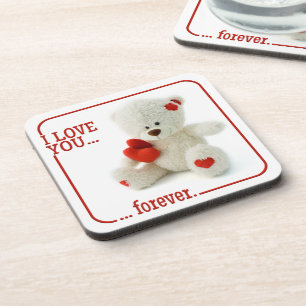 Love Teddy Valentine custom coasters