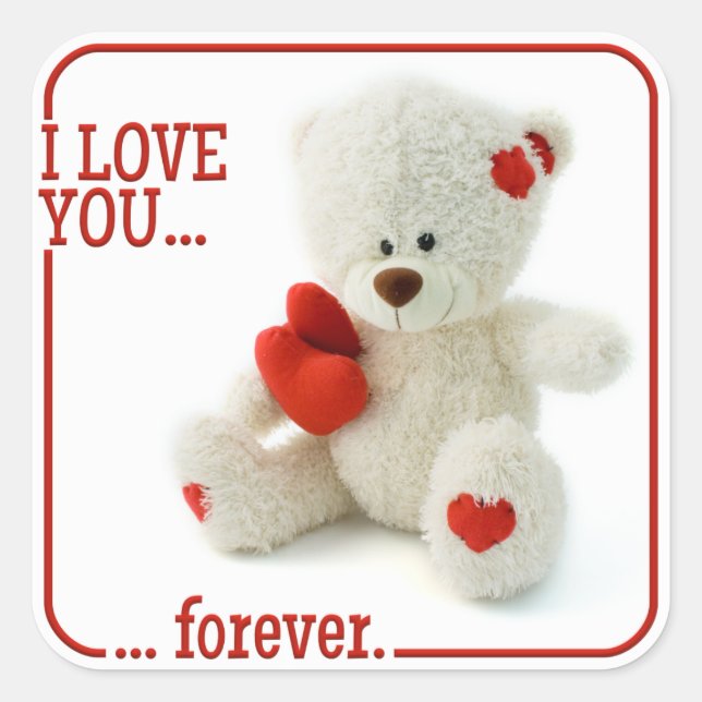 Love Teddy Valentine stickers (Front)