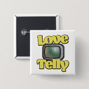 Love Telly 15 Cm Square Badge