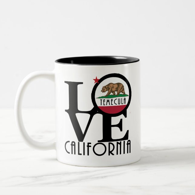LOVE Temecula California 11oz Two-Tone Coffee Mug (Left)
