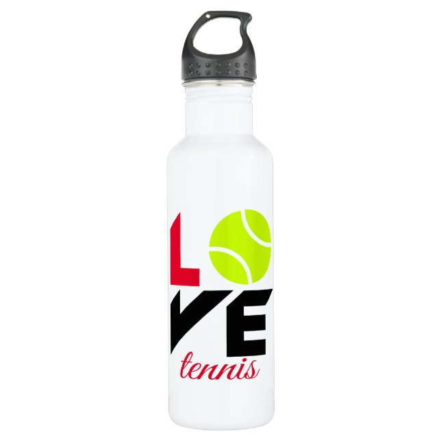 Love tennis 710 ml water bottle (Front)