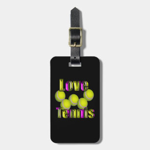 Love Tennis Balls Design, Luggage Tag