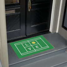 Love tennis court welcome doormat for new home