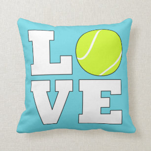 LOVE Tennis Custom Colour Decorative Throw Pillow