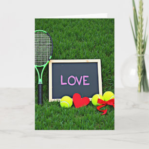 Love Tennis Fun Sports Card