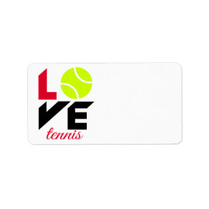 Love tennis label