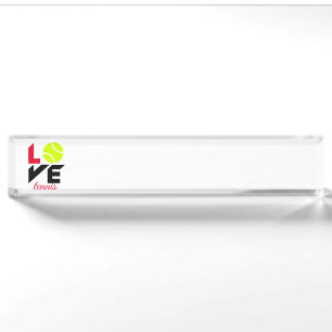 Love tennis nameplate