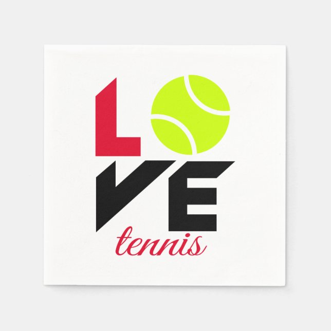 Love tennis napkin (Front)