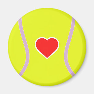 Love tennis - Sport ball with heart Magnet