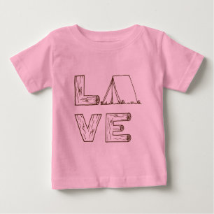 Love Tent Camping Baby T-Shirt