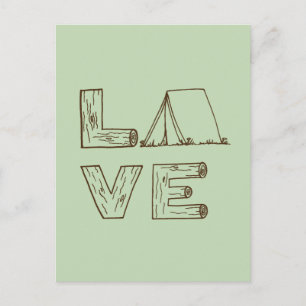 Love Tent Camping Postcard