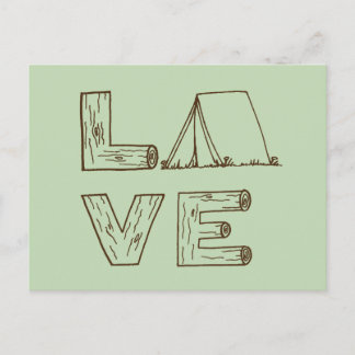 Love Tent Camping Postcard