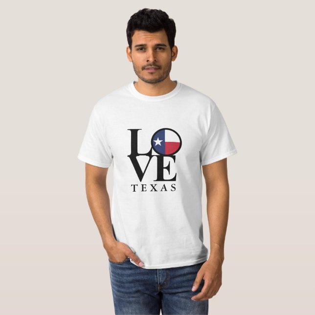 LOVE Texas Mens White Tee (Front Full)