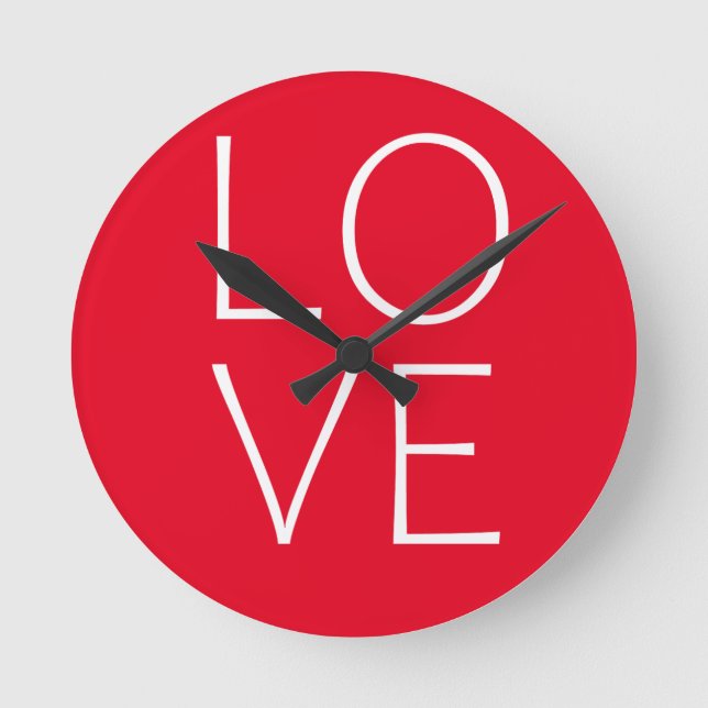Love text design round clock (Front)