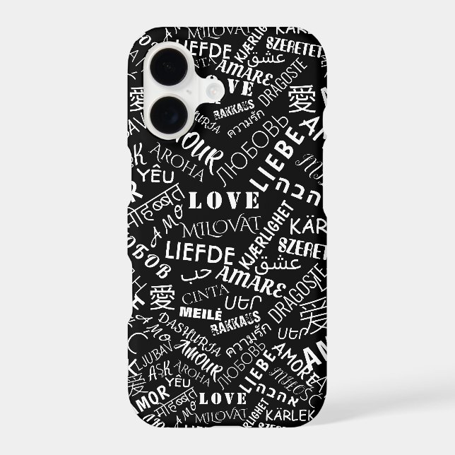 Love Text iPhone Case or Choose Colours (Back)