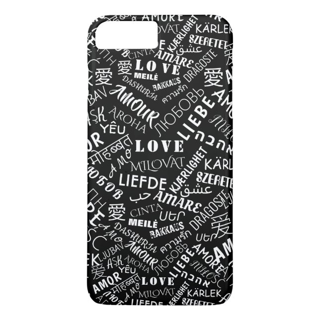Love Text iPhone Case or Choose Colours (Back)