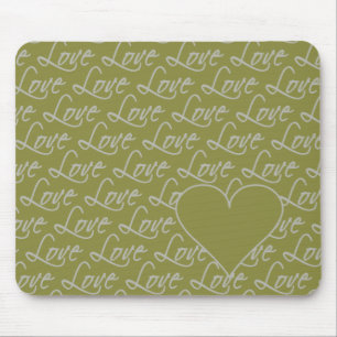 Love Text mousepad, customise Mouse Mat