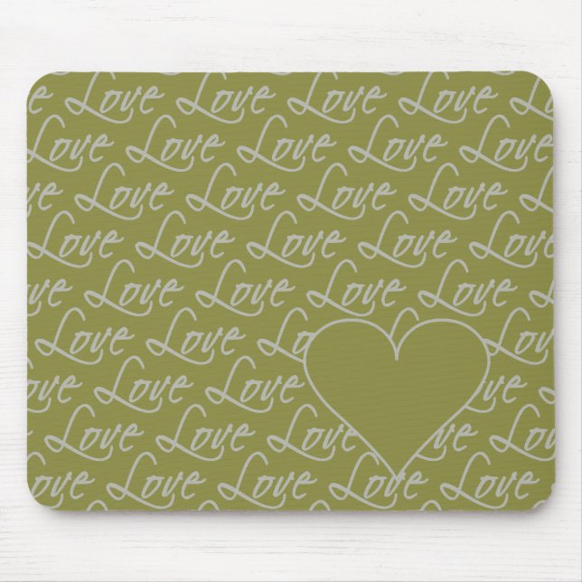 Love Text mousepad, customise Mouse Mat (Front)