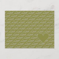 Love Text postcard, customise