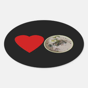Love Thai Green Curry ... Thailand Street Food Oval Sticker