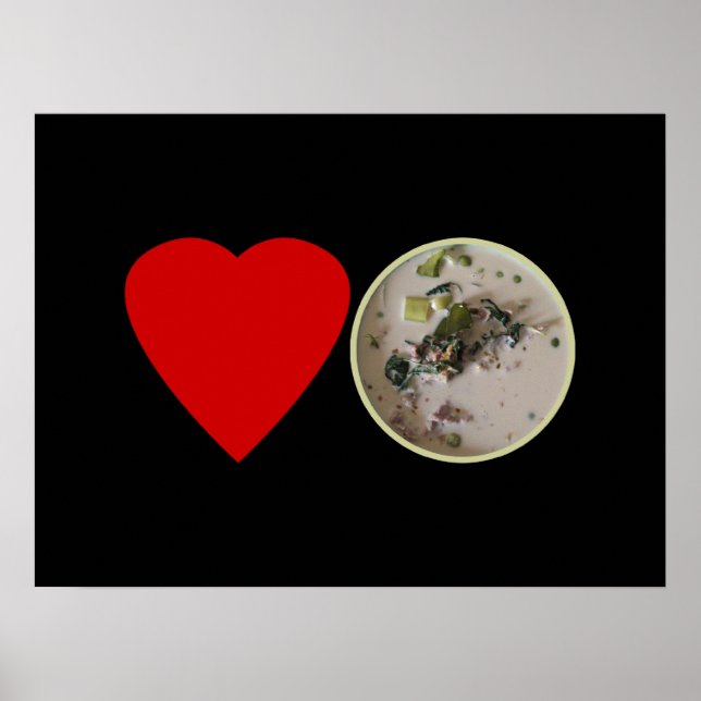 Love Thai Green Curry ... Thailand Street Food Poster (Front)