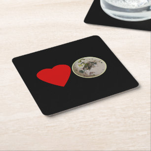 Love Thai Green Curry ... Thailand Street Food Square Paper Coaster