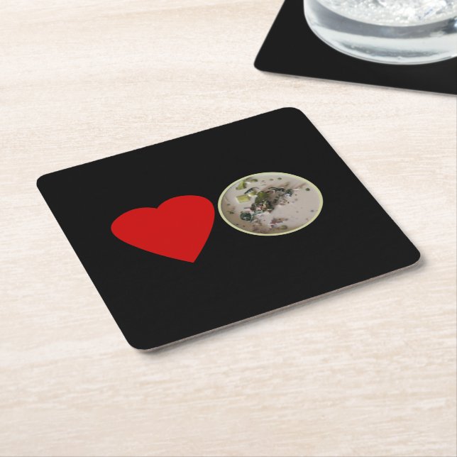 Love Thai Green Curry ... Thailand Street Food Square Paper Coaster (Angled)