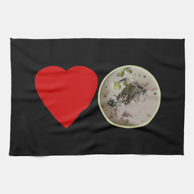 Love Thai Green Curry ... Thailand Street Food Tea Towel (Horizontal)