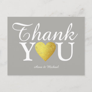 Love & Thank You 'wedding' Postcard