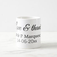 Love & thanks add couple name wedding add date yea