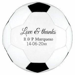 Love & thanks add couple name wedding add date yea football