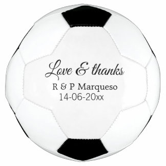 Love & thanks add couple name wedding add date yea football