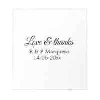 Love & thanks add couple name wedding add date yea