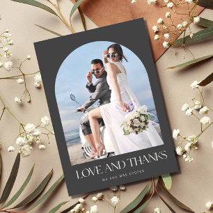 Love Thanks Arch Photo Wedding Thank You Card