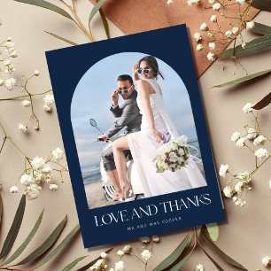 Love Thanks Arch Photo Wedding Thank You  Card
