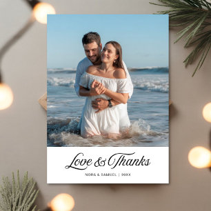 Love & Thanks Birthday Couple GreetingCard Holiday Card